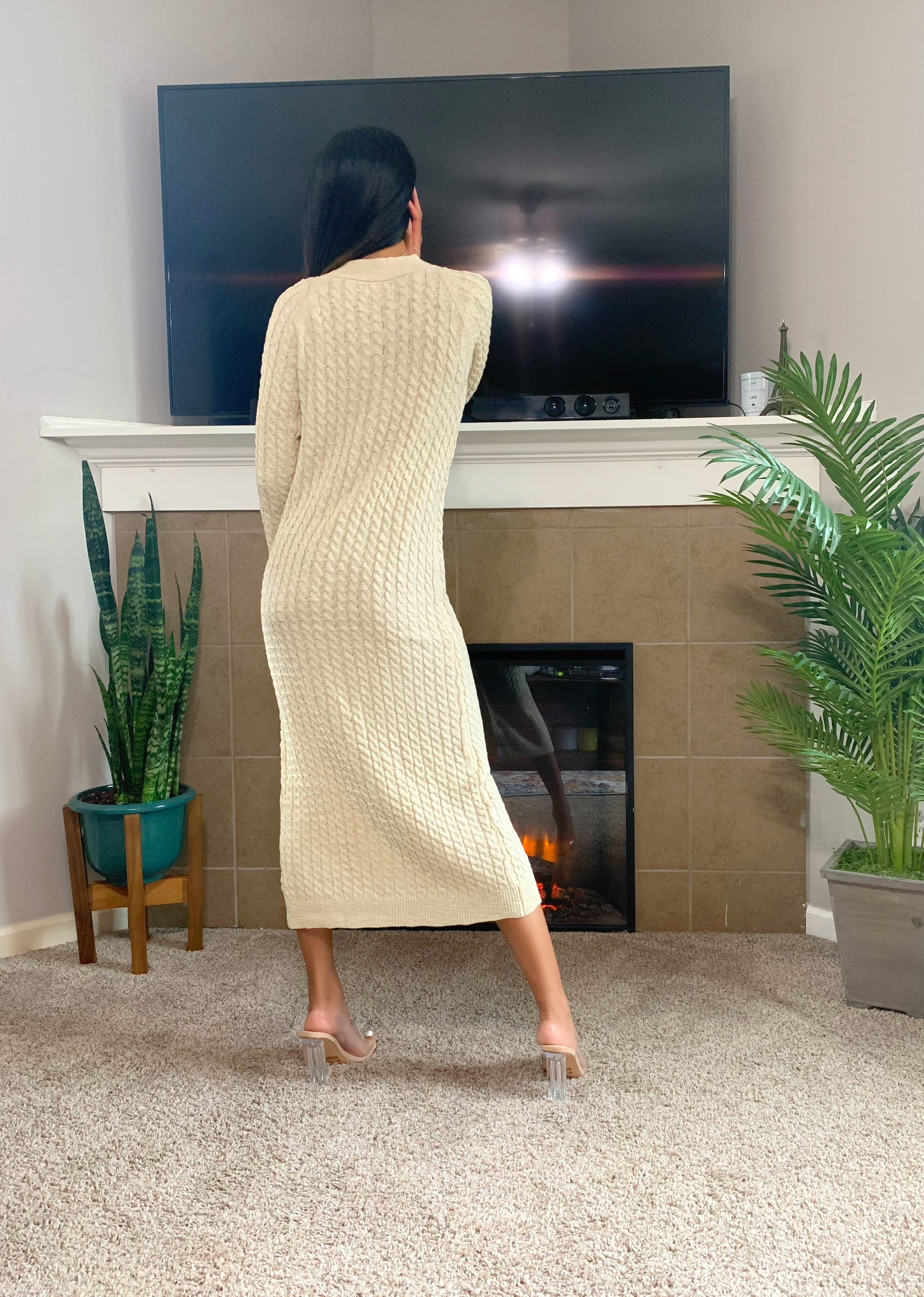 Button Down Sweater Dress | Unwindwear Button Down Sweater Dress | Unwindwear