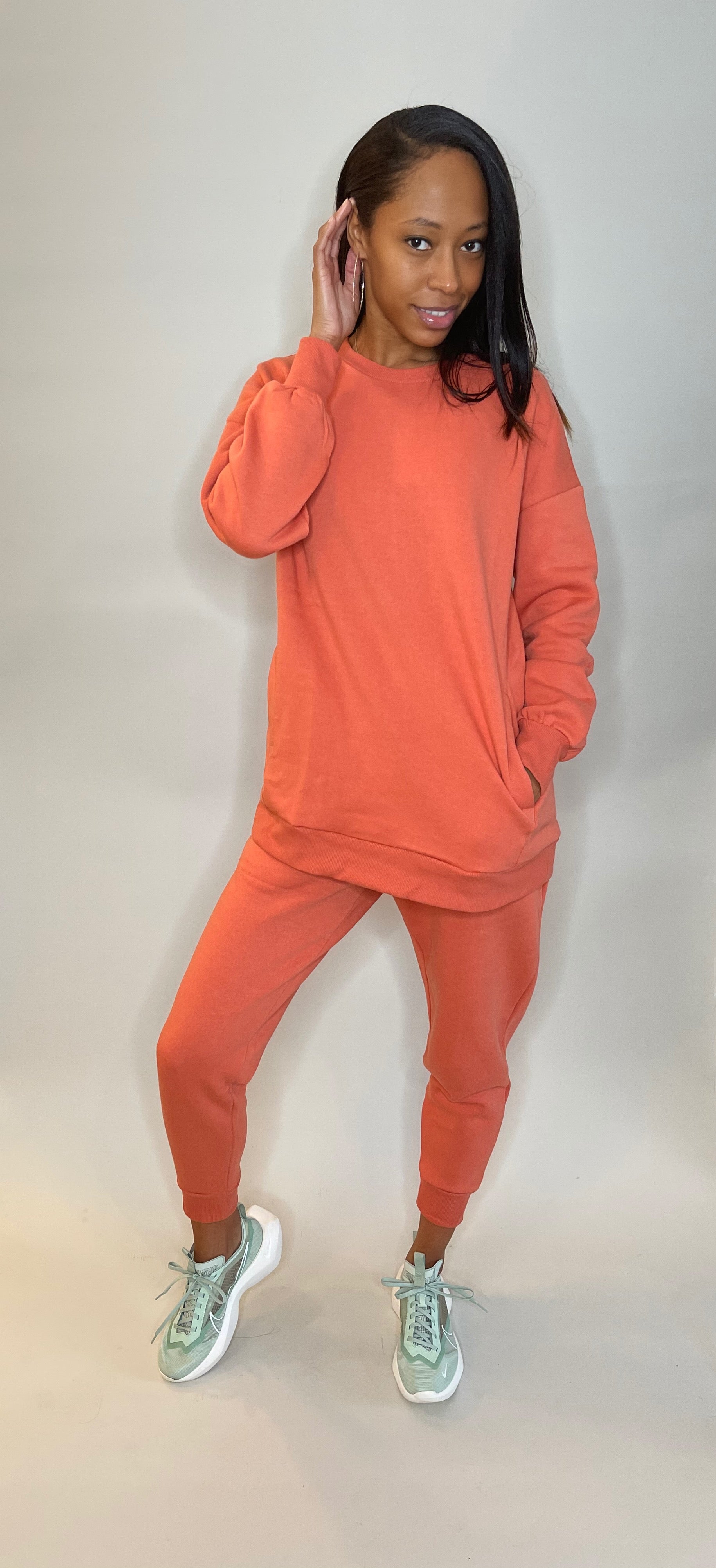 3pc Sweatsuit| Tangerine - Unwindwear